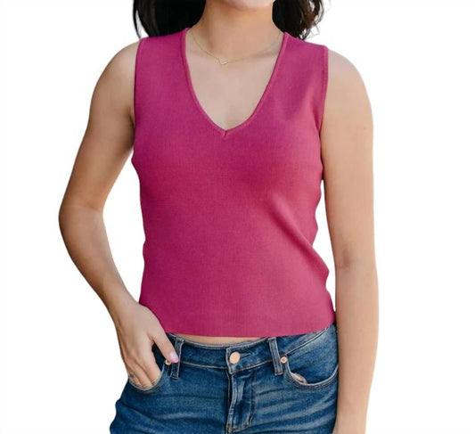 2.7 August Apparel - Flirty V Neck Top