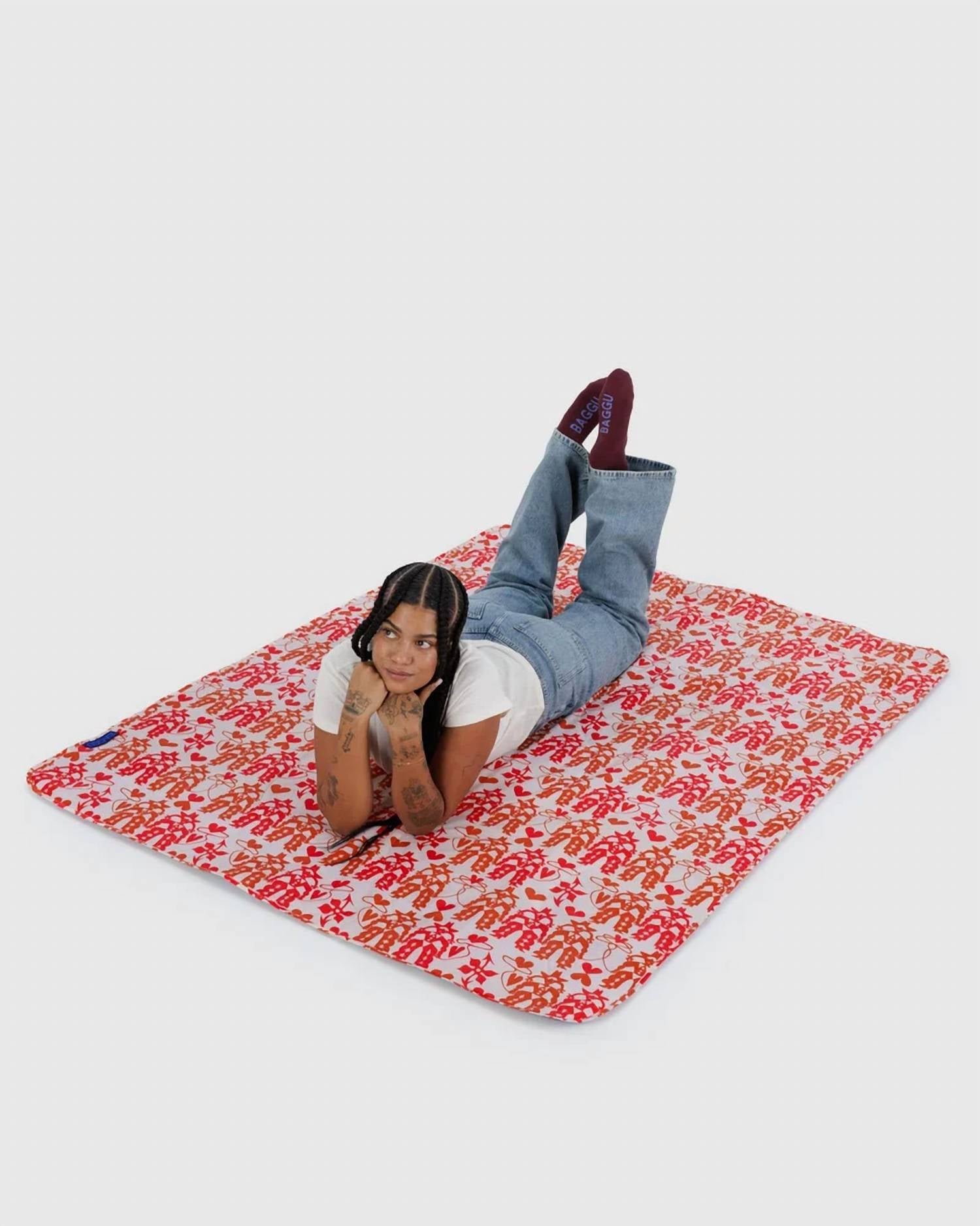 Baggu - Quilted Ripstop Puffy Picnic Blanket