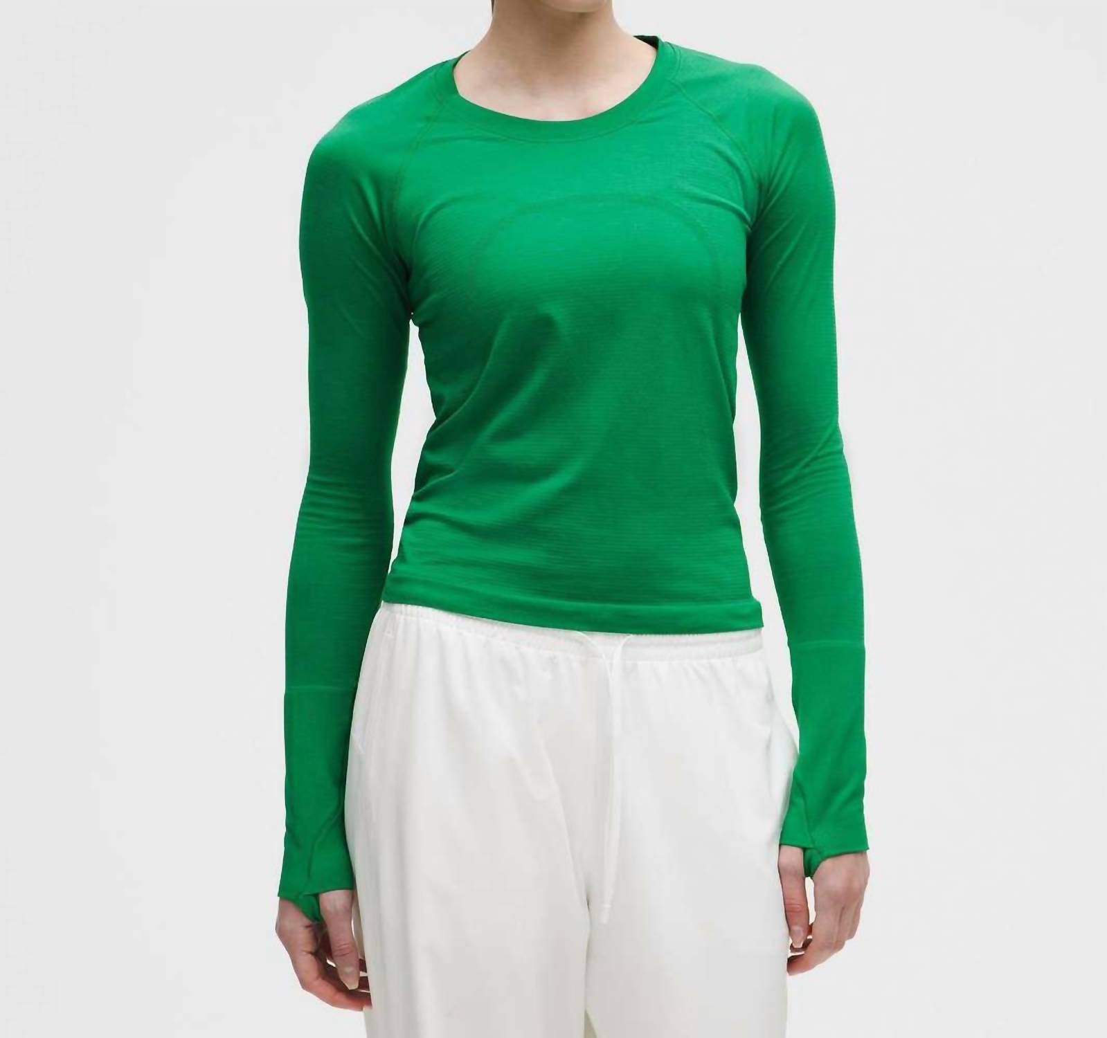 lululemon Swiftly Tech Long Sleeve 2.0 Top in raceway green - women's long sleeve top