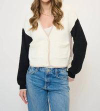 Central Park West - Colin Cropped Terrycloth Cardigan Top