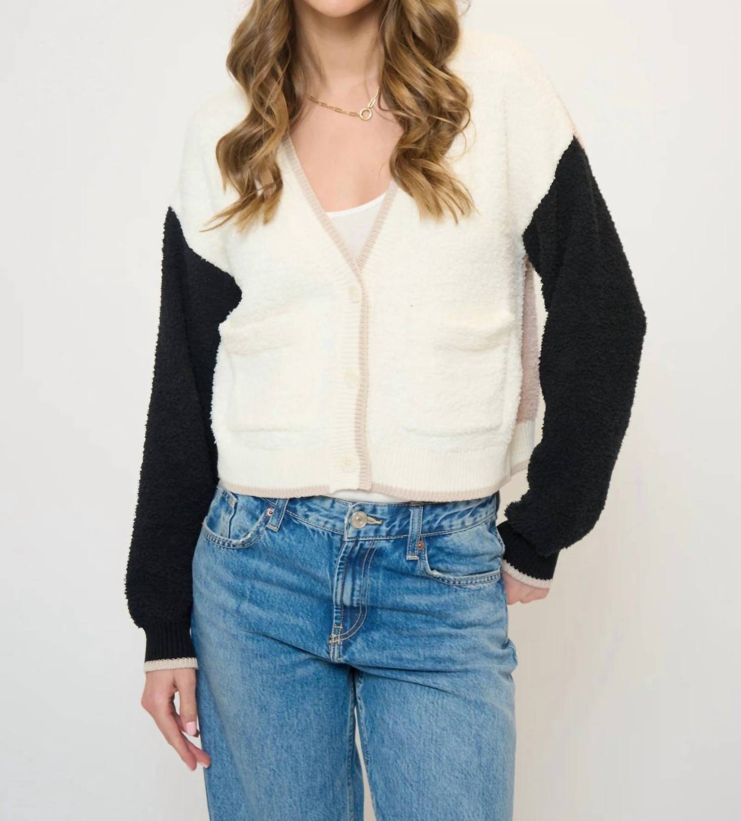 Central Park West - Colin Cropped Terrycloth Cardigan Top