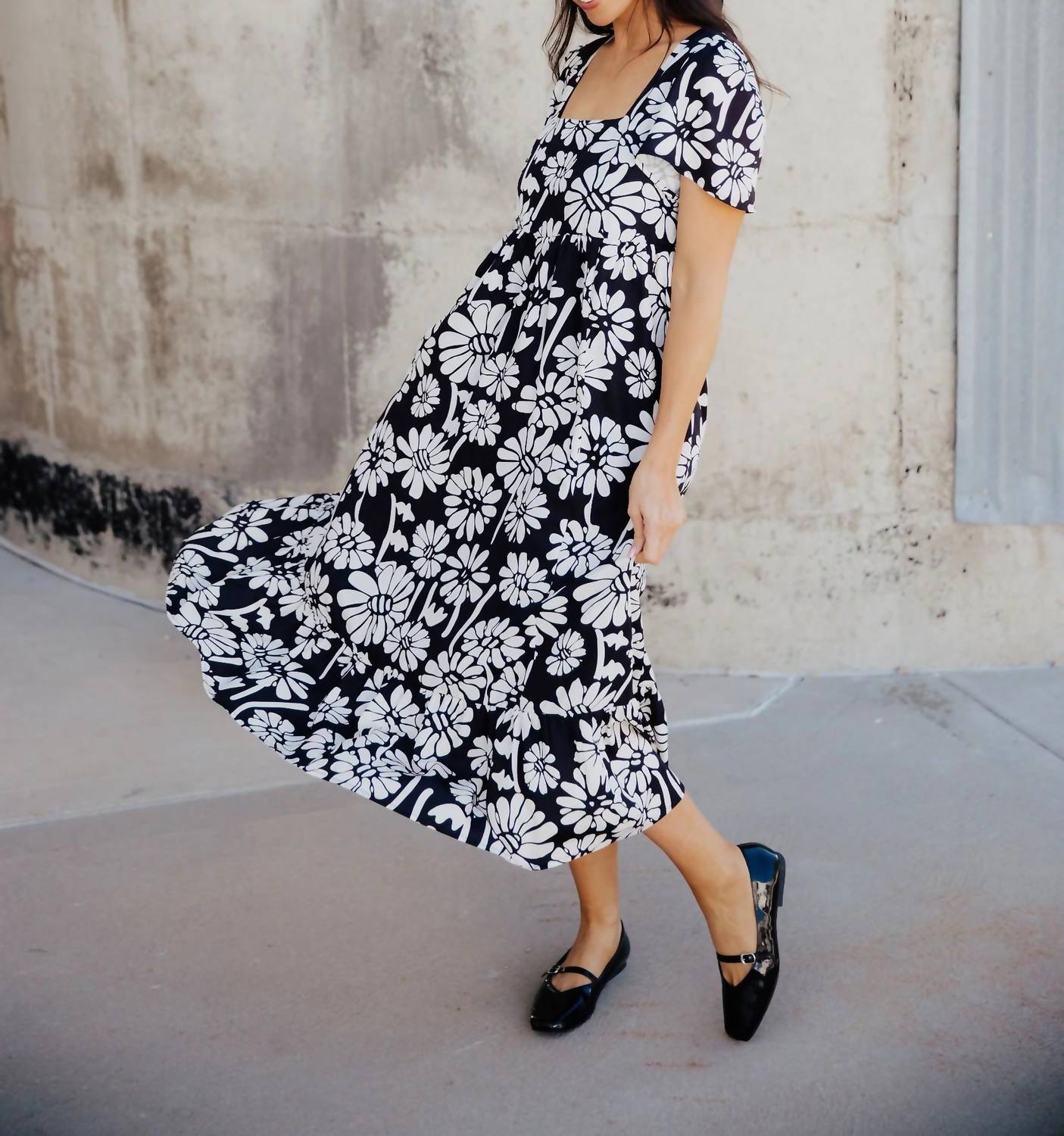 Mikarose - Wendy Squareneck Midi Dress
