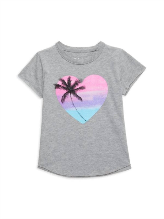 Chaser - Girl's Sunset Tree in Heart Tee