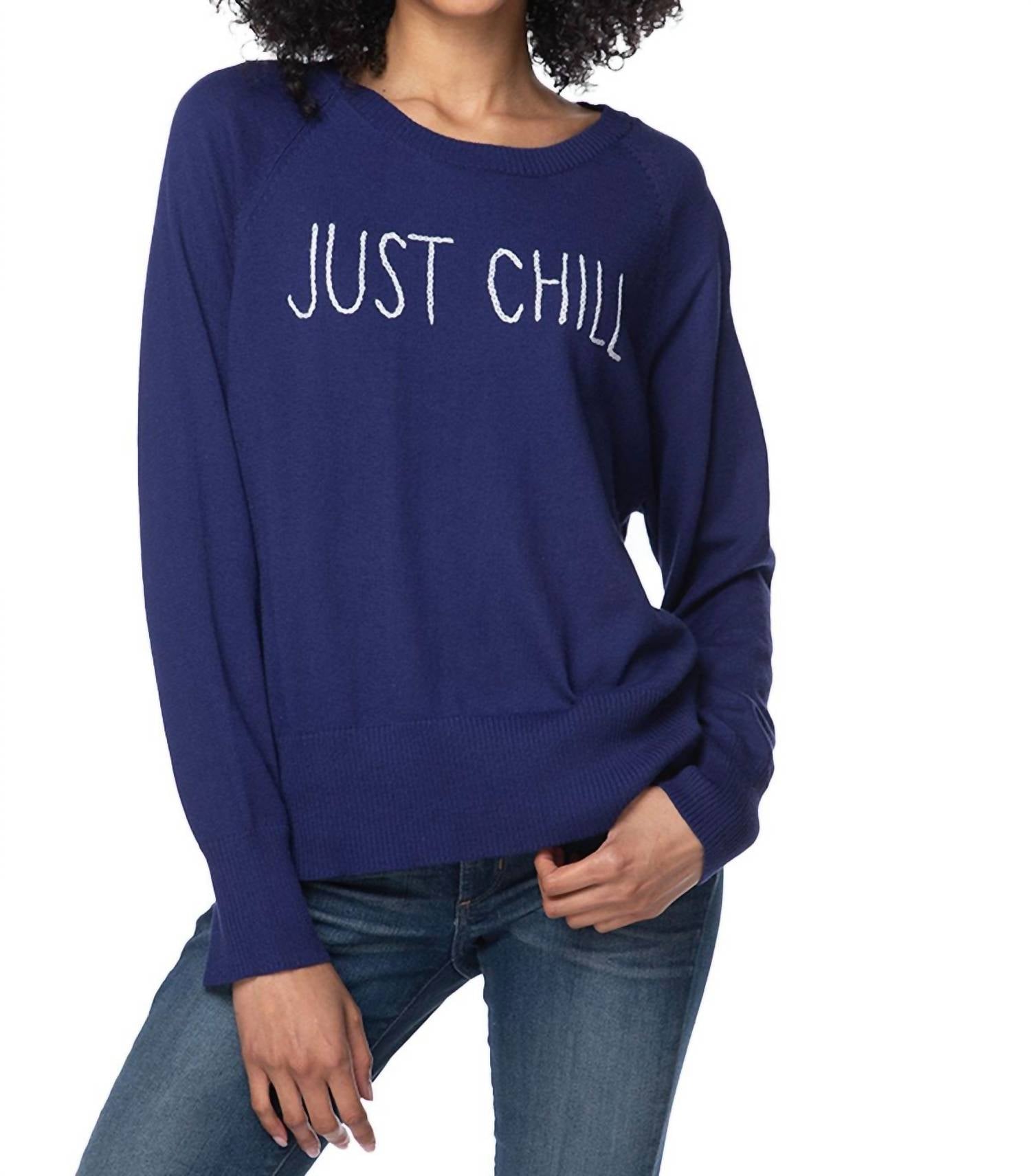 Subtle Luxury - Just Chill Embroidered Sweater