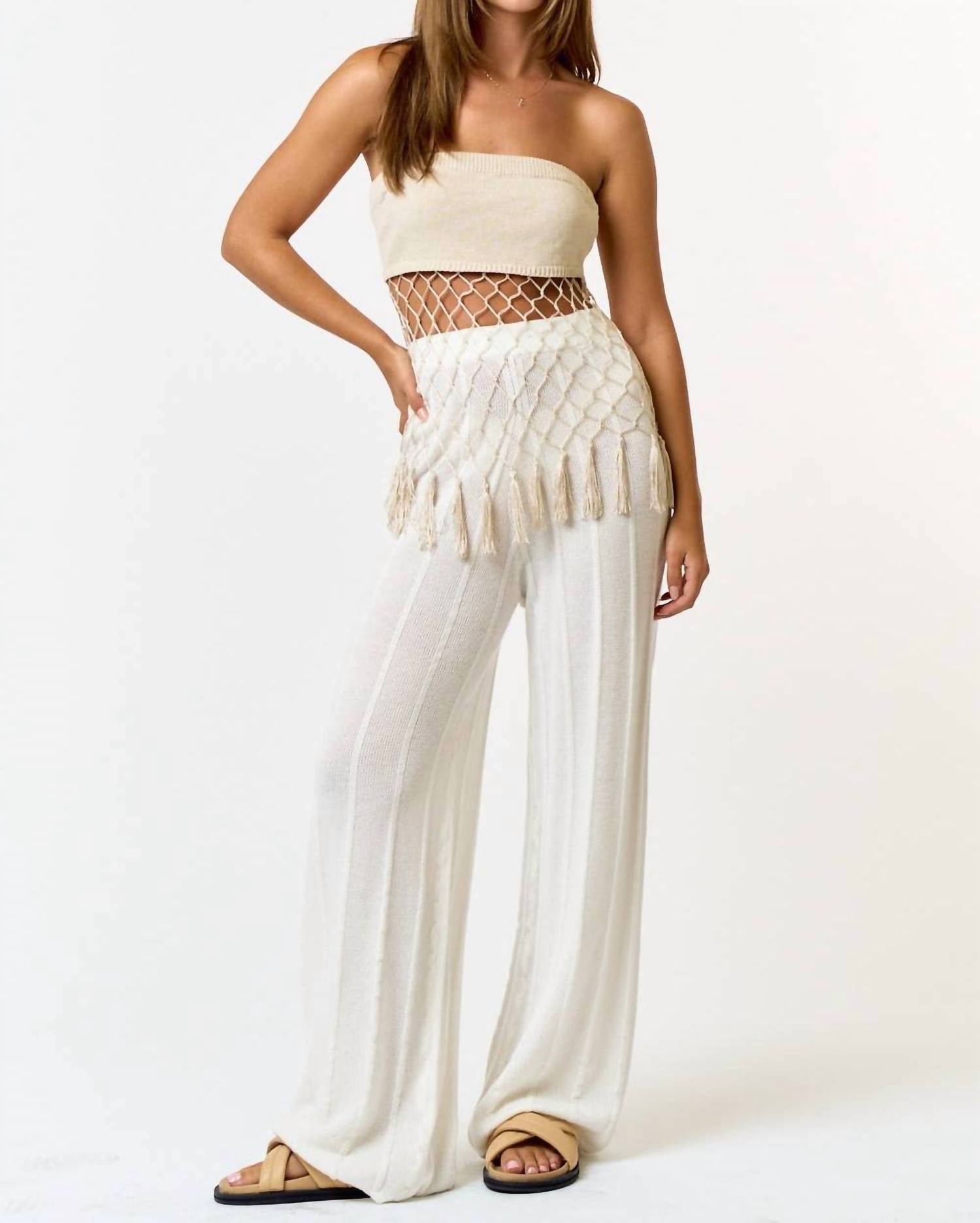 Blue Blush - Sand & Sunshine Tassel Top
