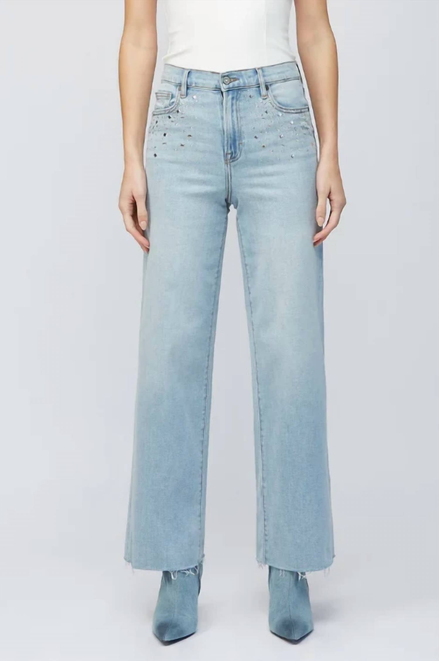 Hidden - Logan Studded Hotfix Dad Jean