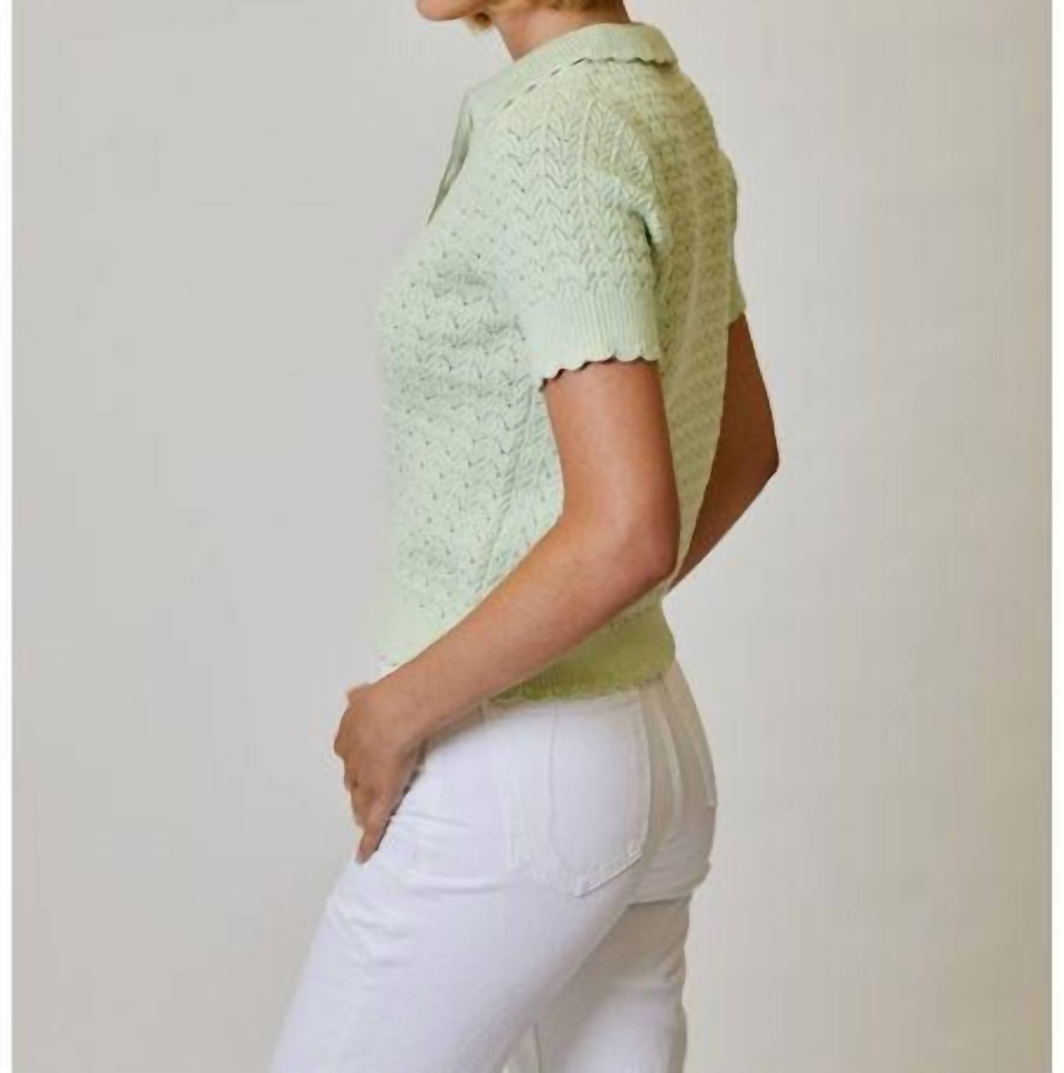 Design History - Polo Short Sleeve Sweater - FINAL SALE