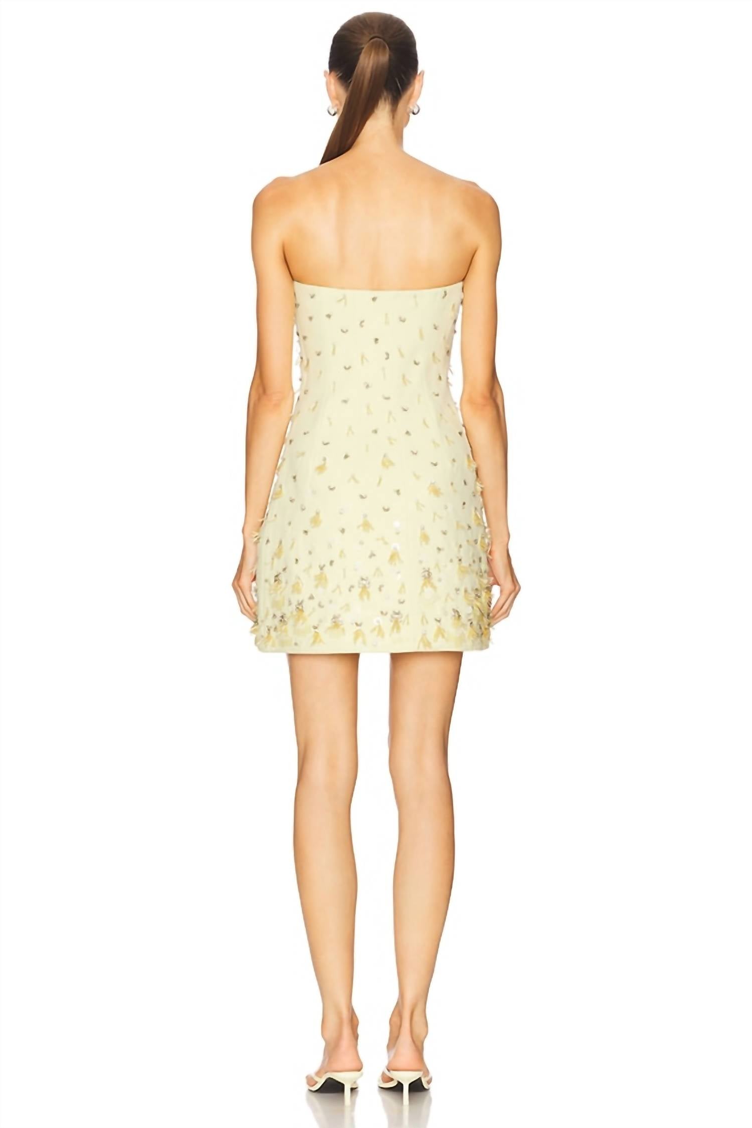 SIMKHAI Yasmin Bustier Mini Dress in sunglow - women's dress - alternate view