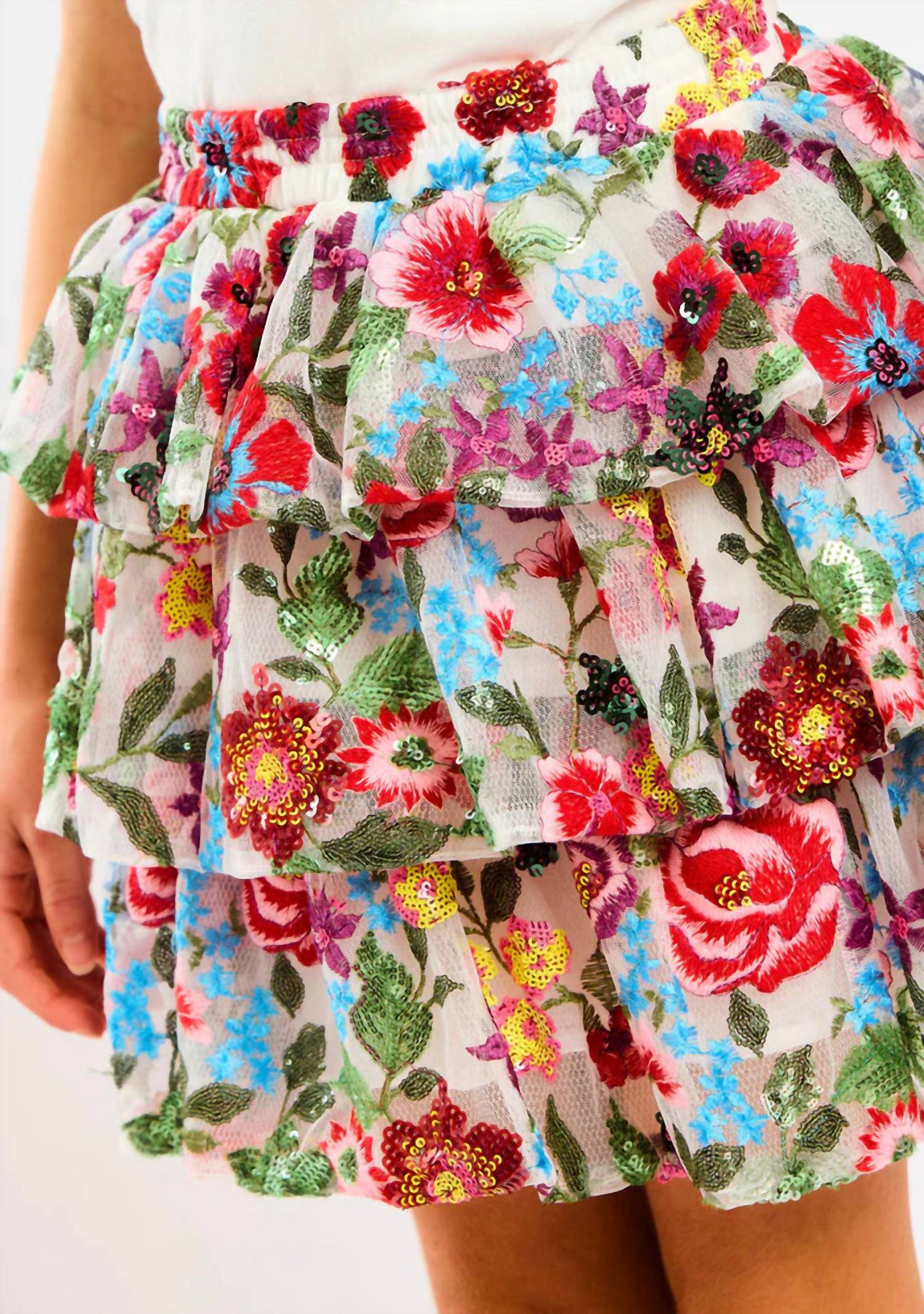 Marlo - Myla Embroidered Mini Skirt