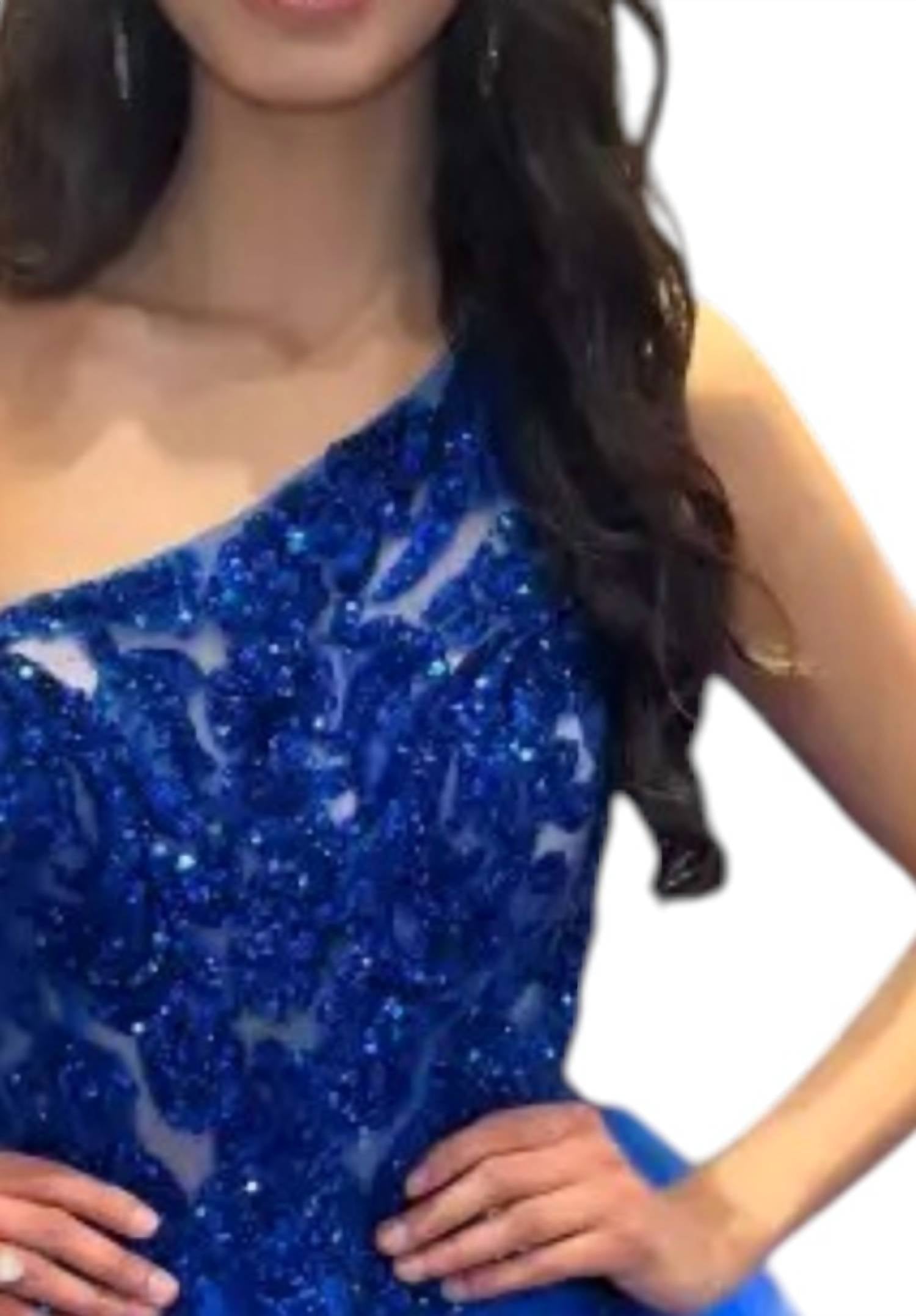 MORILEE One Shoulder Dress in regal royal - women's dress - detail view