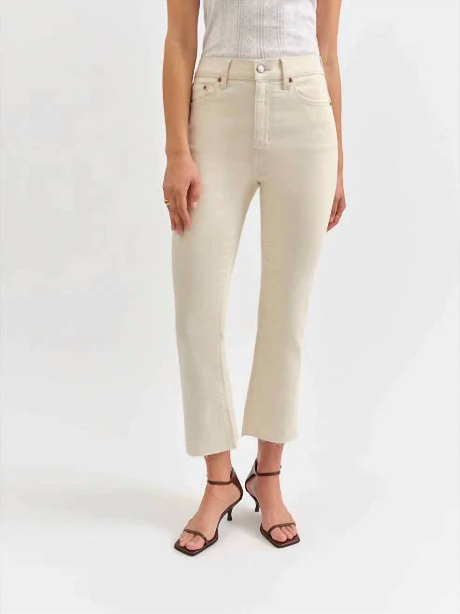 Daze - Shy Girl High Rise Crop Flare Jeans