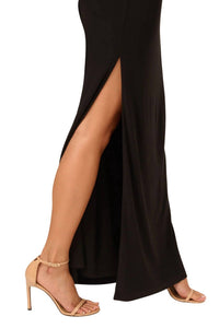 Adrianna Papell - Floral Beading Asymmetrical Dress