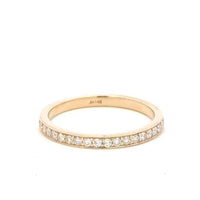 Aamiaa - 0.22 Carat Natural Diamond Channel Set Band Ring - Size 6.5