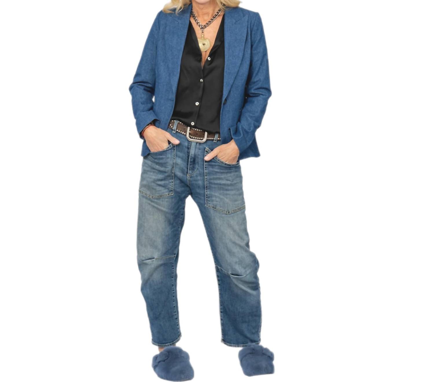 Hipchik - Women's Crystal Israel Flag Blazer