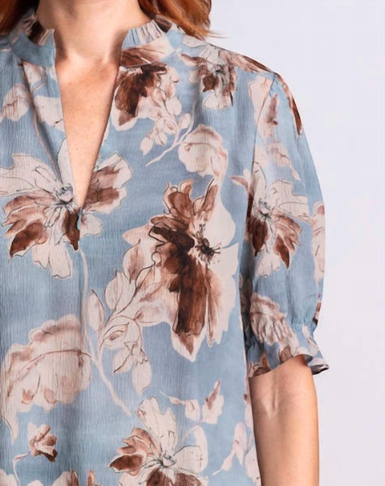 Go By Go Silk - Soft Spoken Short Sleeeve Blouse