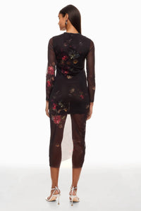 Allsaints - Nora Floral Sparkle Mesh Dress