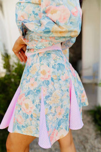 Brianna Cannon - Preppy Floral Pleated Skirt