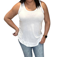 Bobi - Ribbed Curved Hem Tank Top