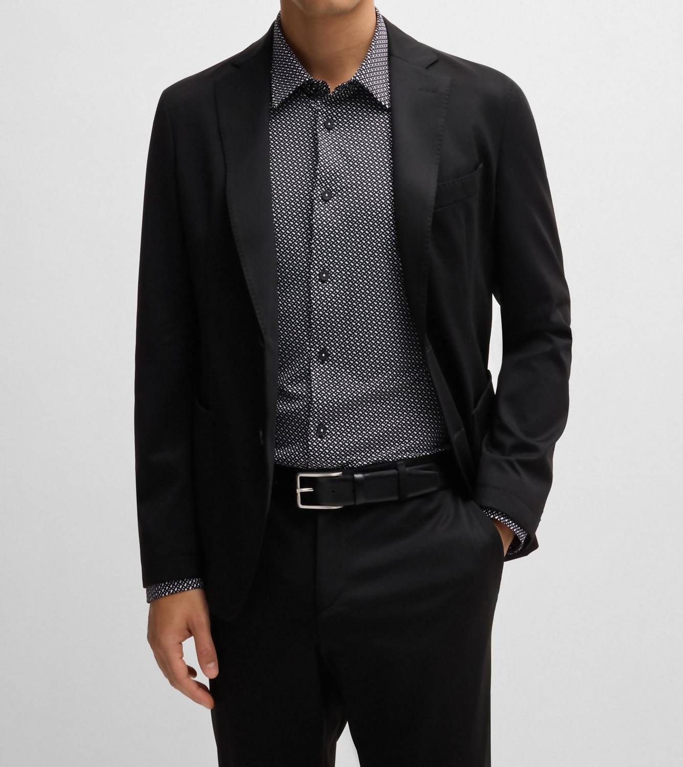 Hugo Boss - Slim Fit Technical Stretch Monogram Shirt