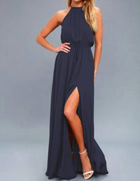 Lulus - Women's Essence Of Style Halter Maxi Dress
