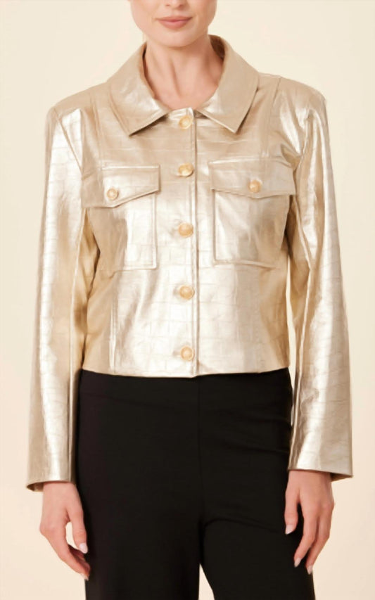 Dolce Cabo - Gold Leather Jacket