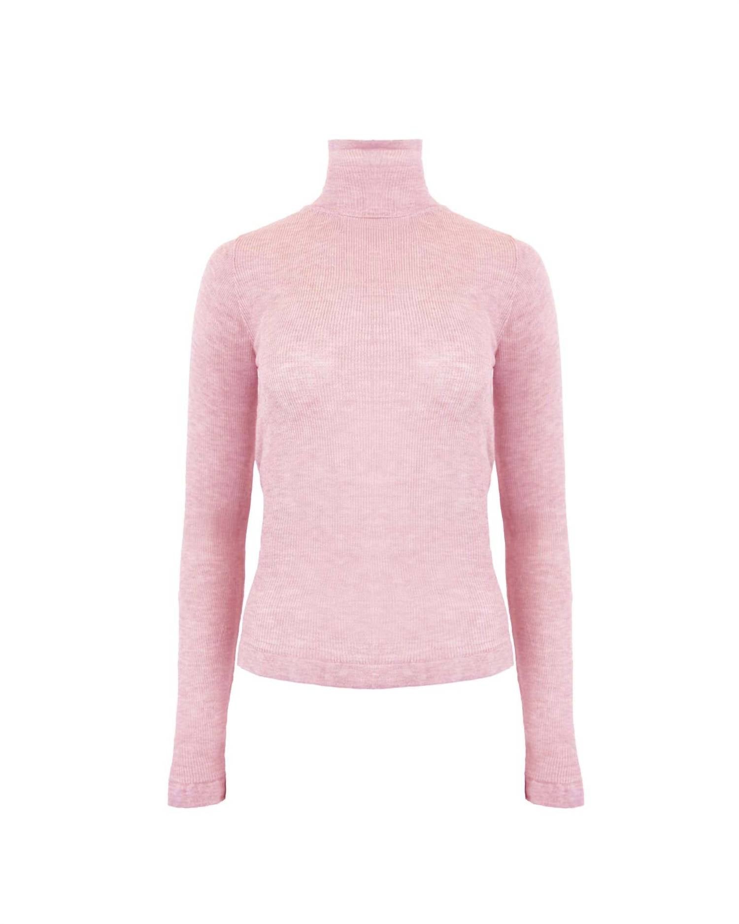 Theo The Label - Women's Nomia Sheer Knit Turtleneck Top