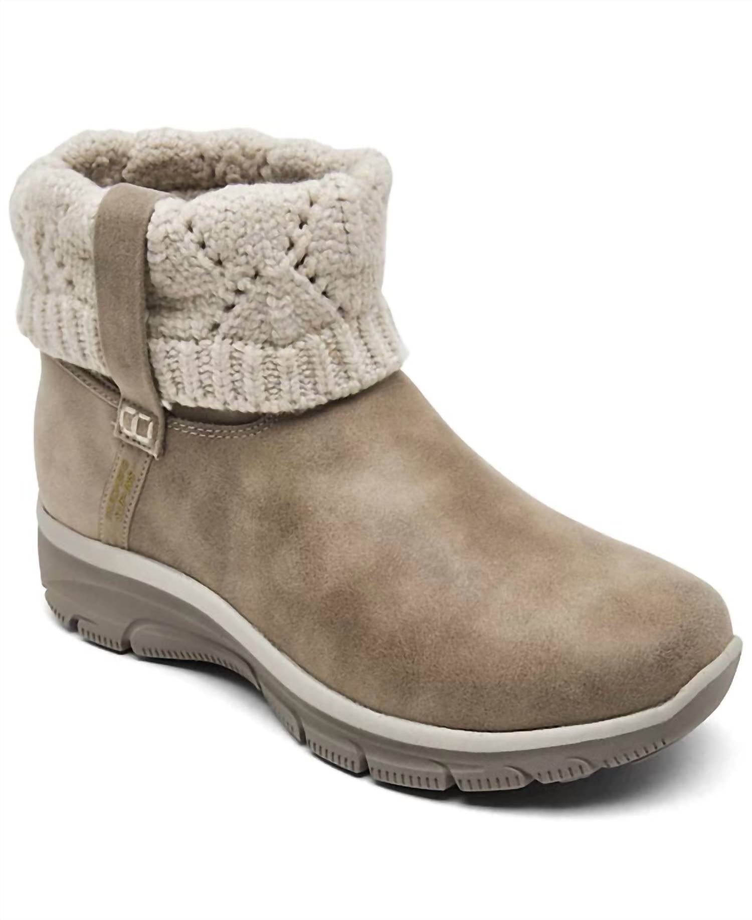 Skechers Women's Easy Going Cozy Weather 2 Bootie in taupe - women's shoe