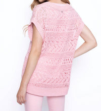 Picadilly - Open Knit V-Neck Top