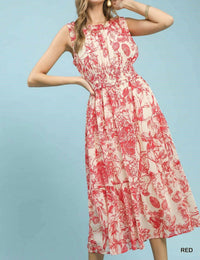 Umgee - Toile Print Midi Dress