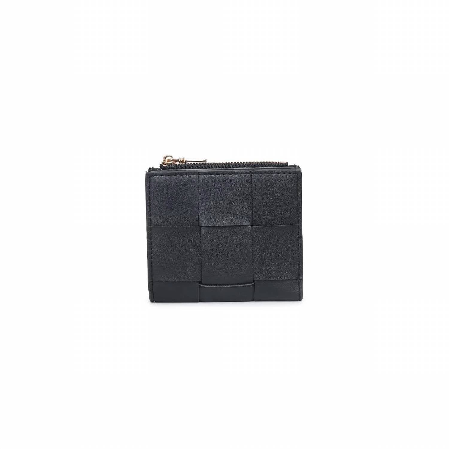 Urban Expressions - Women's Amelie Woven Vegan Leather Zip Folding Wallet