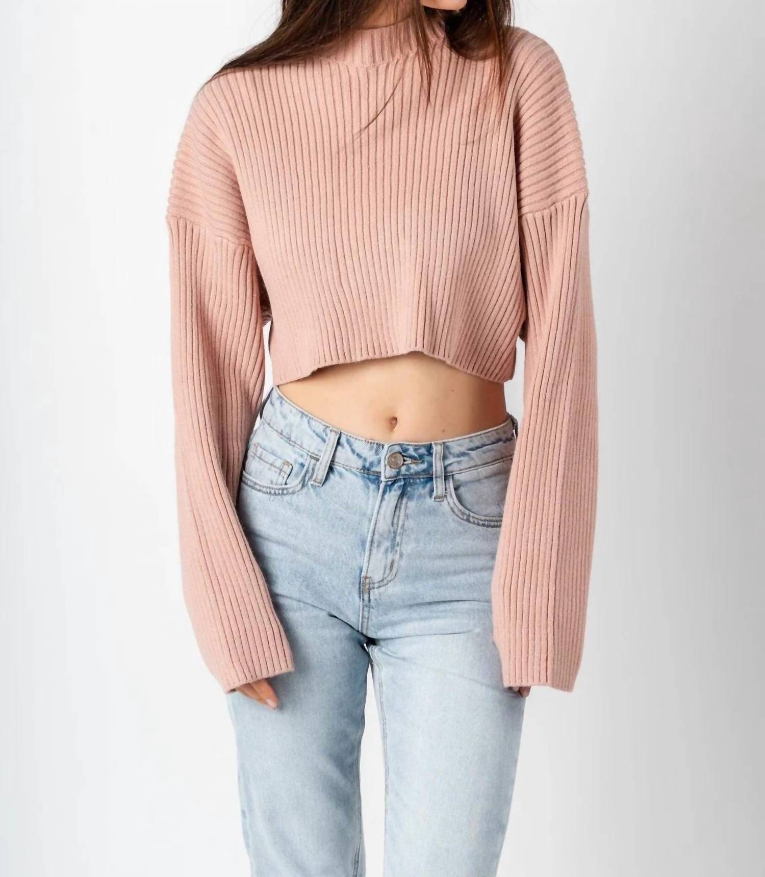 Mable - Ribbed Crop Sweater