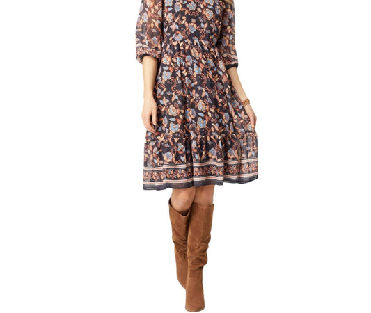 Coco + Carmen - Amber Printed V-Neck Dress