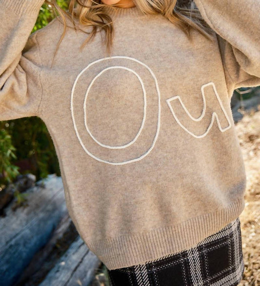 And The Why - Oui and Yes Embroidered Sweater
