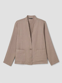 Eileen Fisher - Organic Linen High Collar Jacket