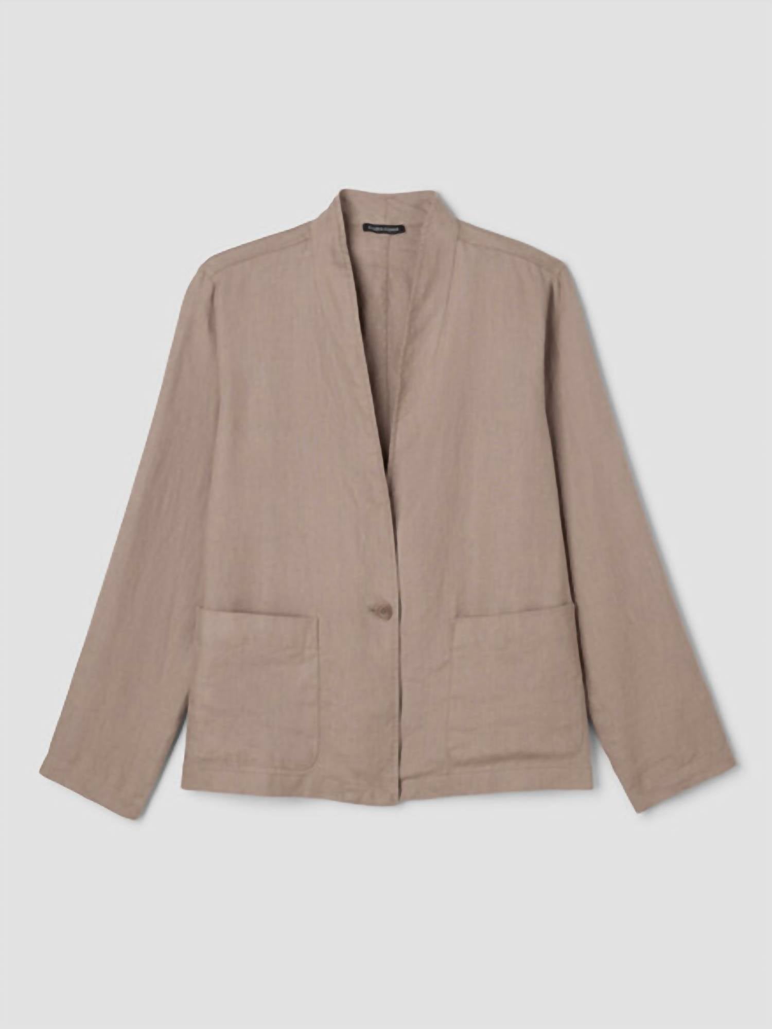 Eileen Fisher - Organic Linen High Collar Jacket