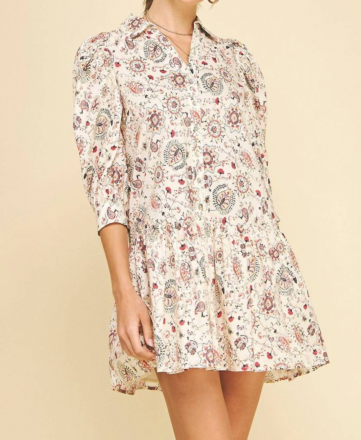 Pinch - Print Button Down Mini Dress