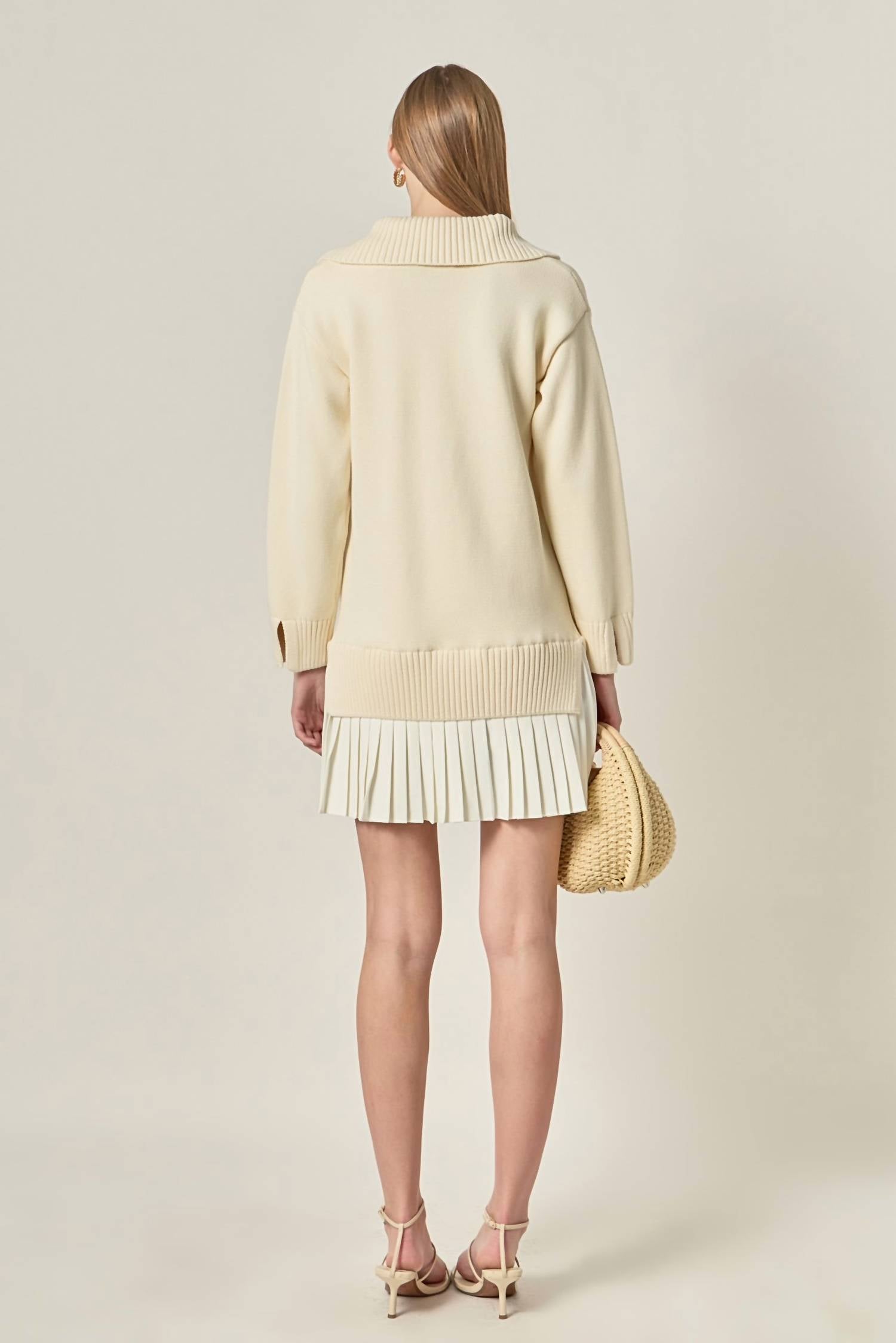 English Factory - Layered Sweater Mini Dress