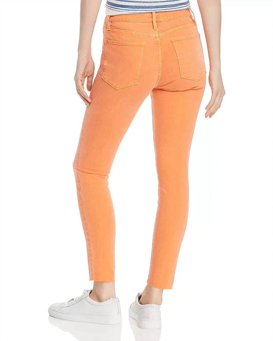 Frame - Le High Rise Skinny Frayed Raw Edge Denim Jeans