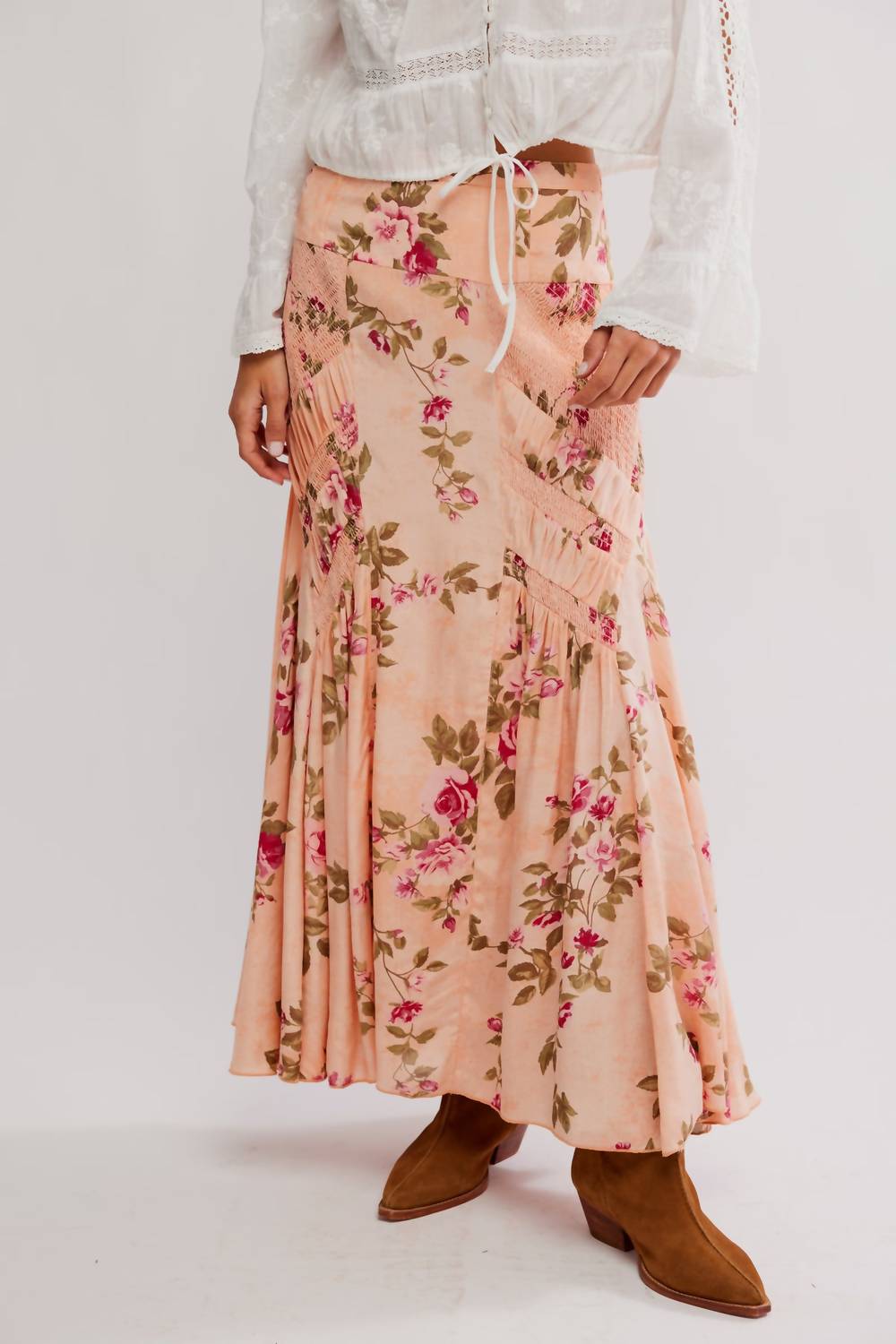 Free People Rowan Maxi Skirt in peach - women's skirt - alternate view