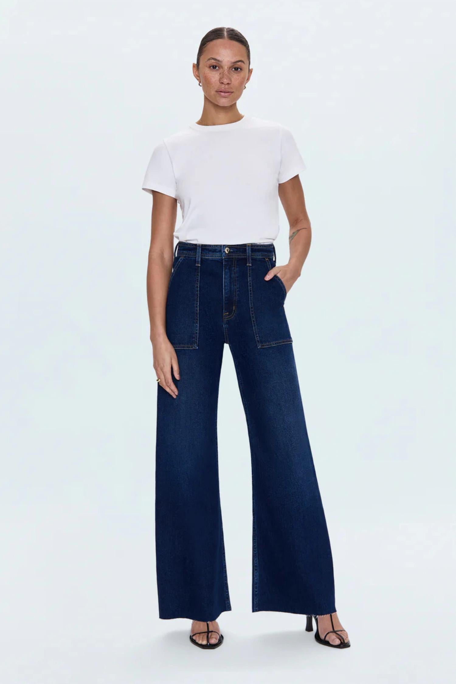 Pistola - Penny High Rise Wide Leg Jeans