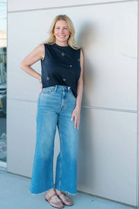 Vilagallo - Sleeveless Embroidered Beaded Top