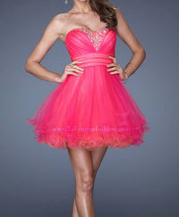 La Femme - Sweetheart Neckline Short Dress