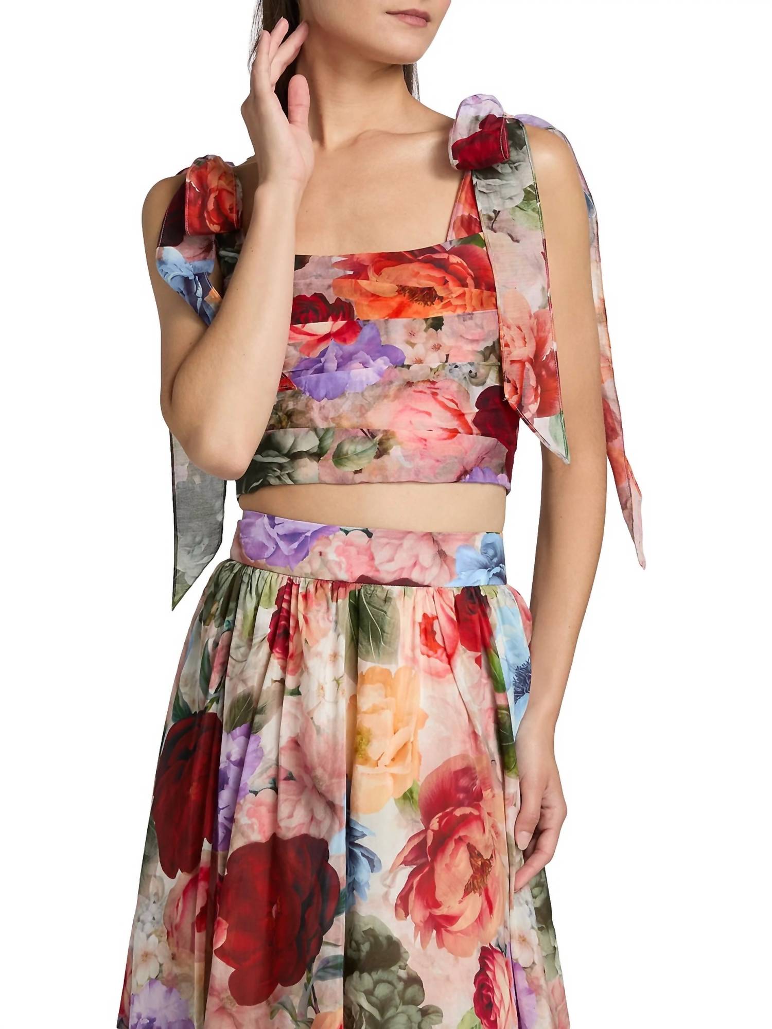 Alice + Olivia - Haven Cropped Bustier Top With Tie Straps