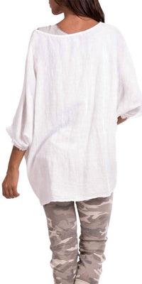 Gigi Moda - Calandra Linen Kaftan Top