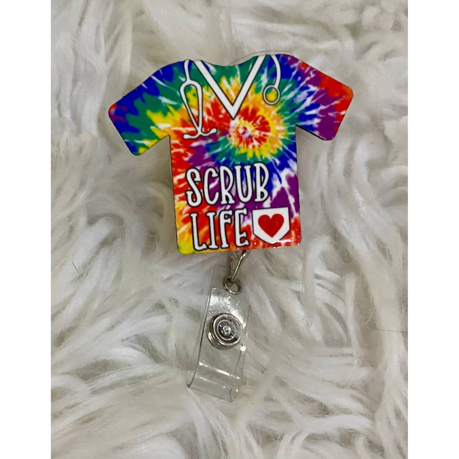 Glitter And Glue 4 You - Scrub Life Acrylic Badge Reel Holder
