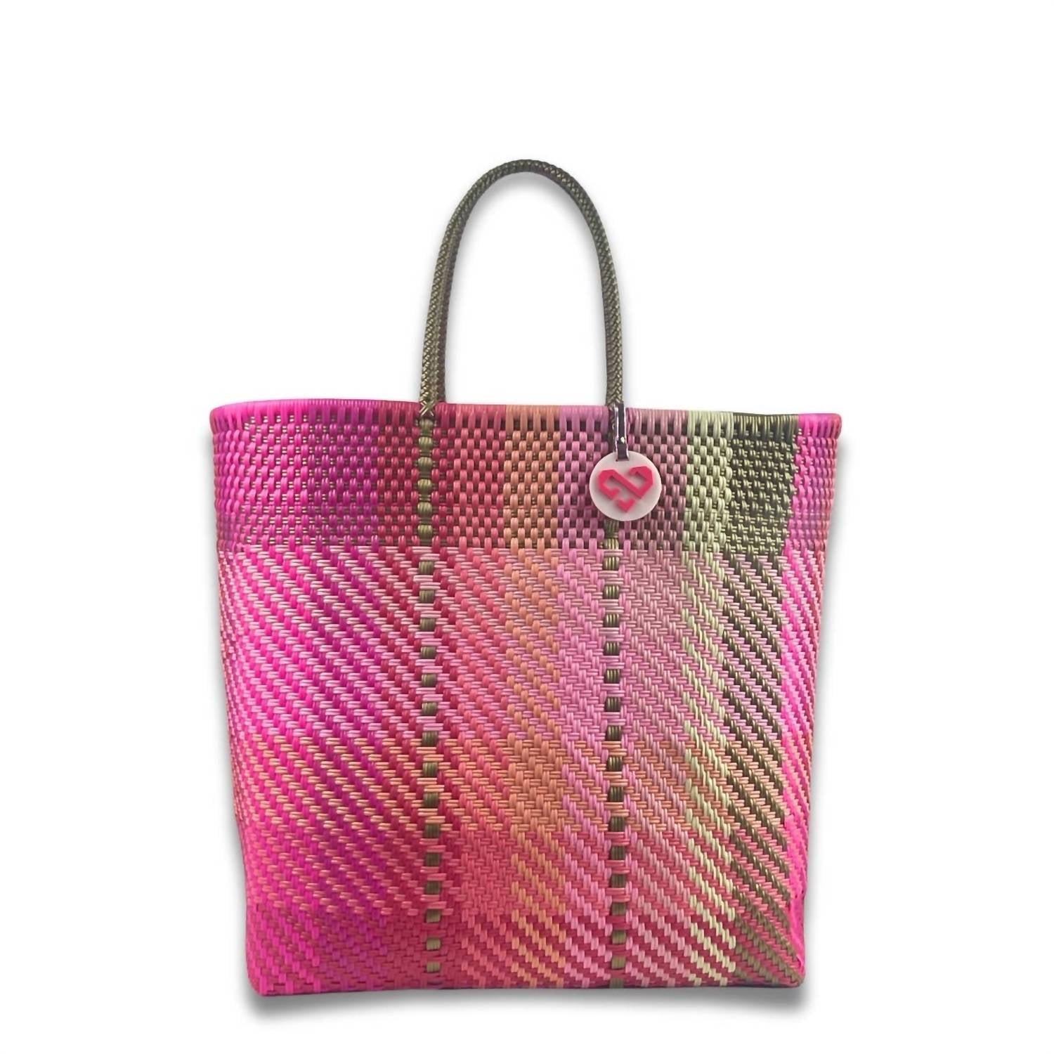 Maria Victoria - Women's Handwoven Recycled Plastic Xl Tote Bag