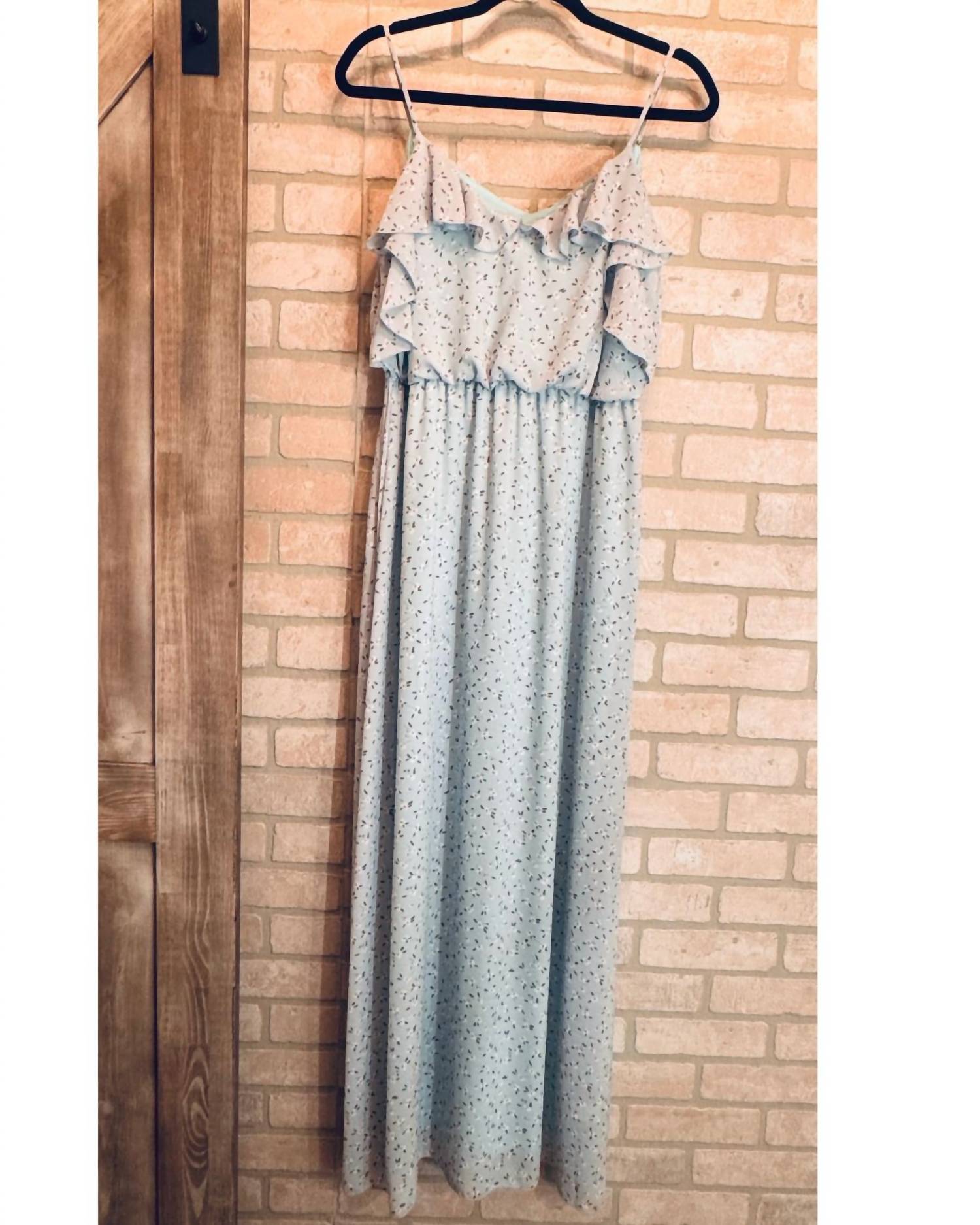 Chris & Carol - Women's Whispering Meadow Ruffle Maxi Dress
