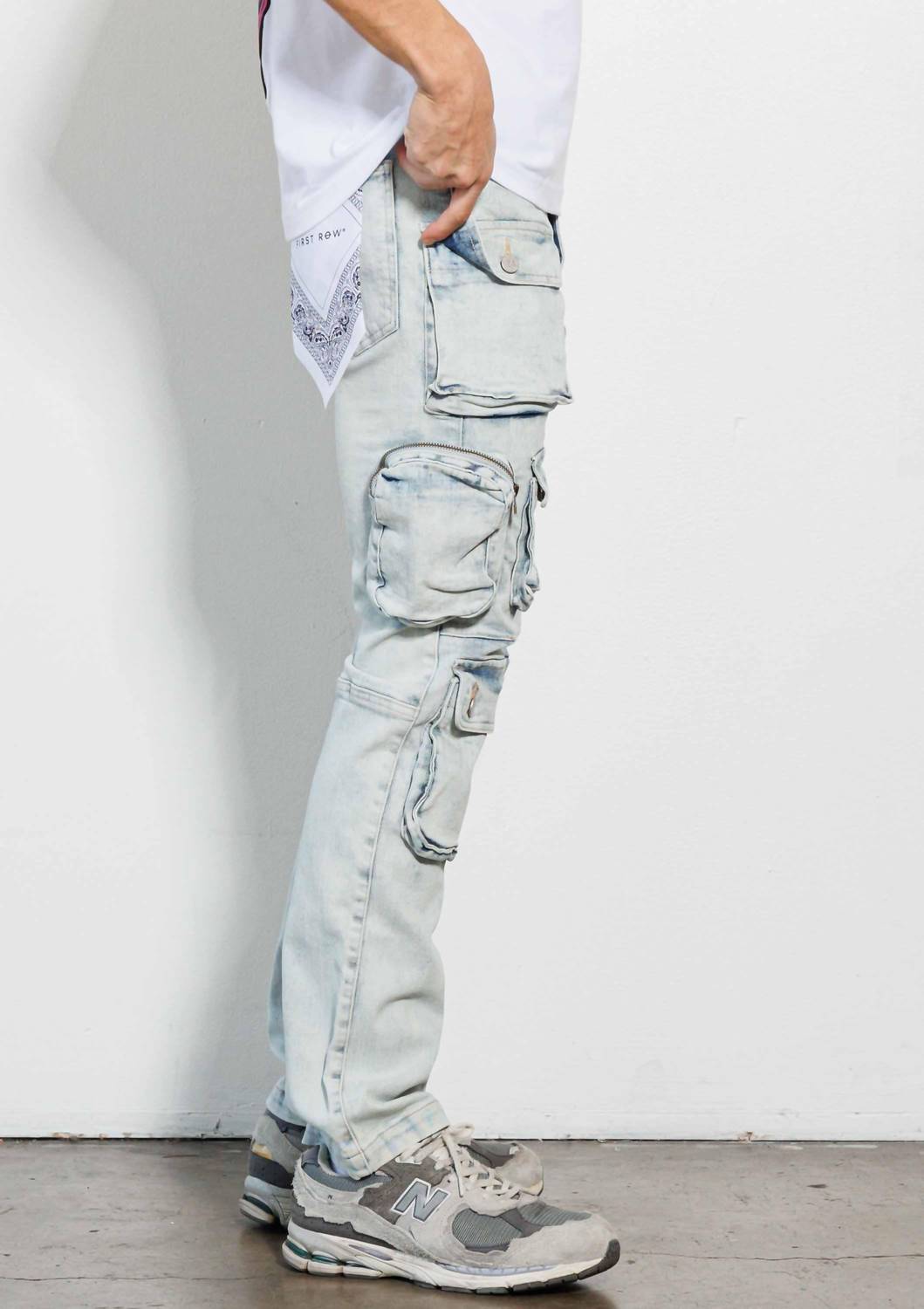 First Row - Cargo Denim Jeans