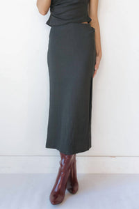 ASTR Lindy Skirt in charcoal - women's skirt - alternate view
