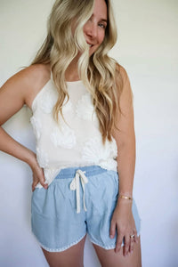 Able - Blaire Seashell Appliqué Halter Top